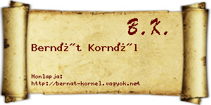 Bernát Kornél névjegykártya