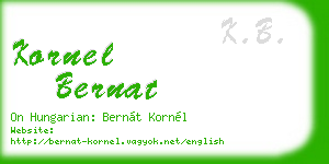 kornel bernat business card