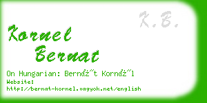 kornel bernat business card
